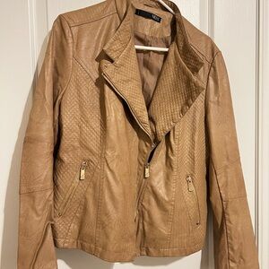 Women's Tan Leather Jacket